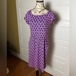 J. McLaughlin Emma Dress Catalina Cloth Size Medium Blue Pink